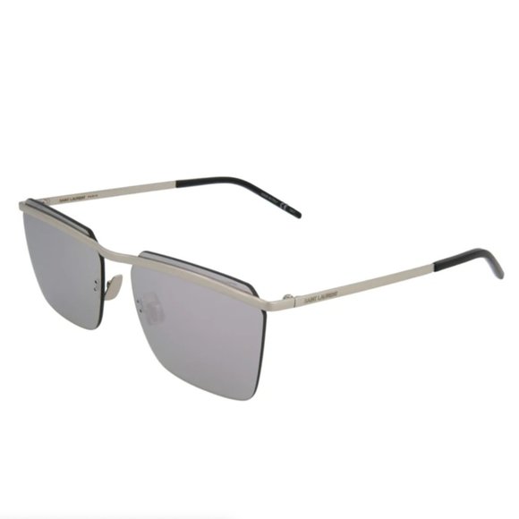 Saint Laurent Unisex Silver Rectangle Sunglasses!
